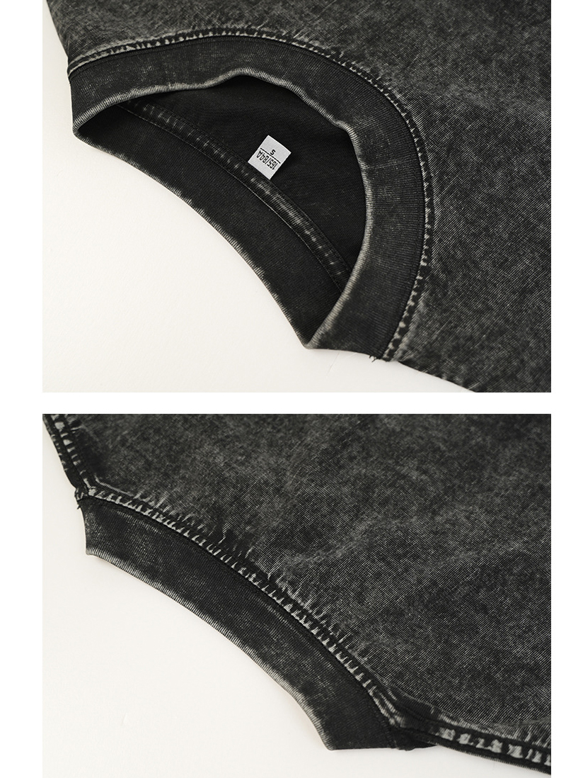 Basic Washed Short-sleeved Cotton T-shirt