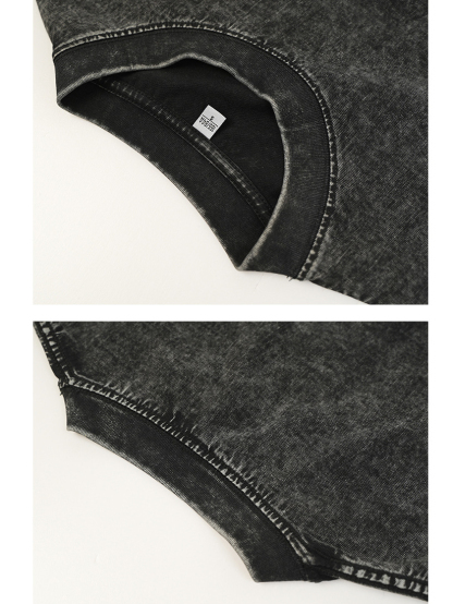 Basic Washed Short-sleeved Cotton T-shirt