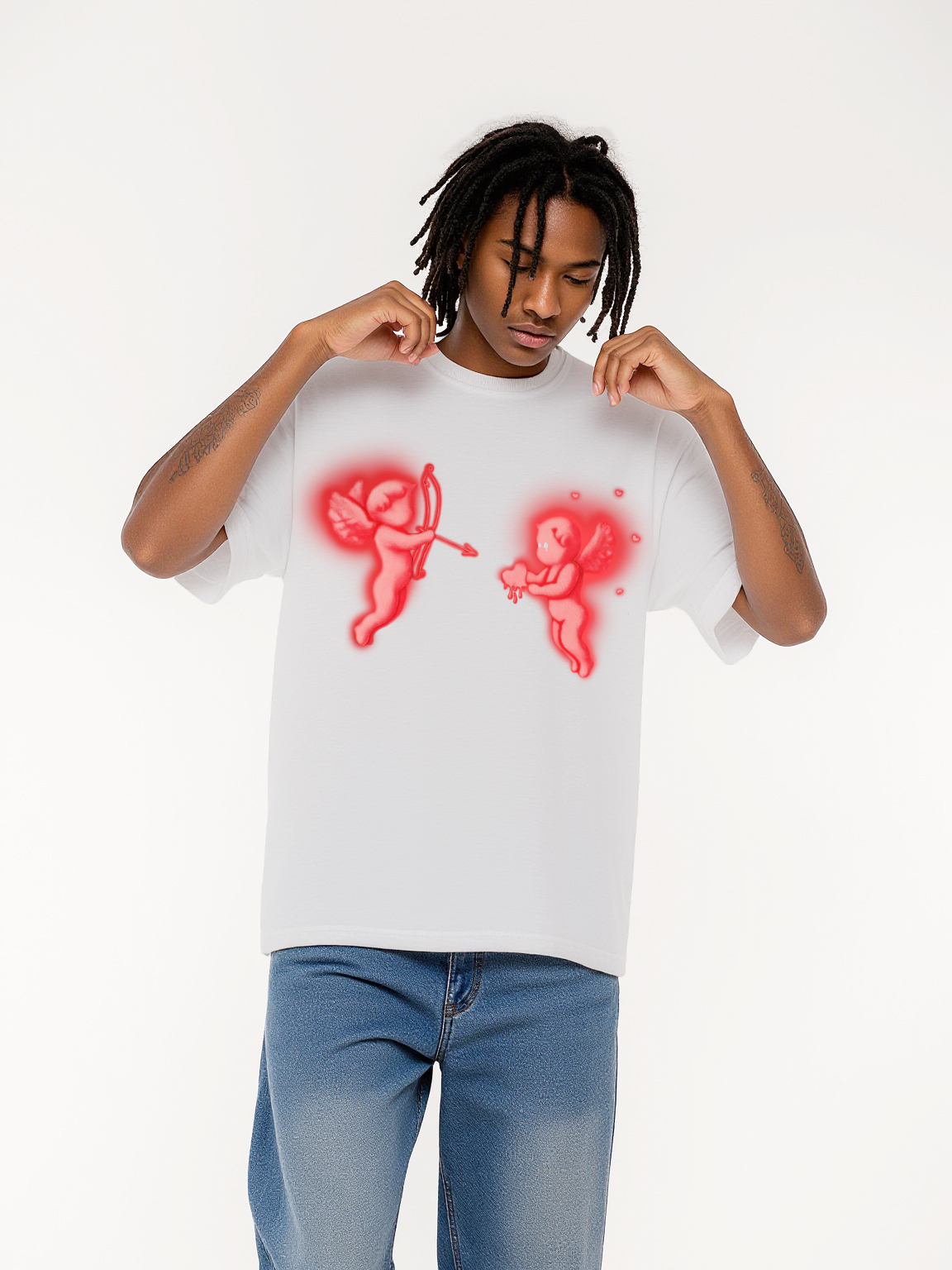 God’s Love Is Broken Printed Short-sleeved Cotton T-shirt