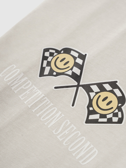 Sporty Chic 3D Print Vintage Retro Long Sleeve Cotton Top T-shirt