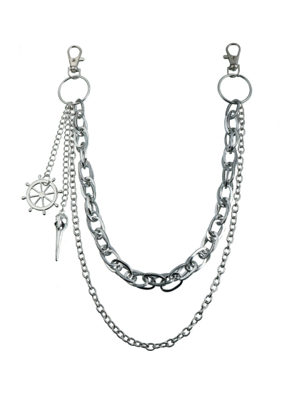 Skull Crow Beak Pendant Metal Trouser Chain