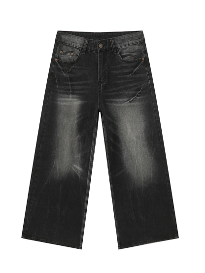 Vintage Charcoal Whisker Wash Jeans