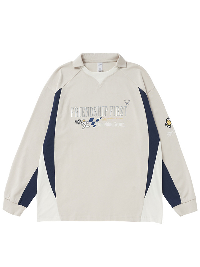 Sporty Chic 3D Print Vintage Retro Long Sleeve Cotton Top T-shirt