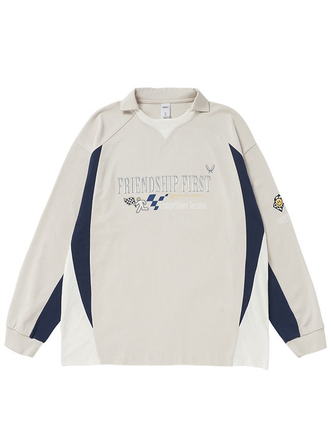 Sporty Chic 3D Print Vintage Retro Long Sleeve Cotton Top T-shirt