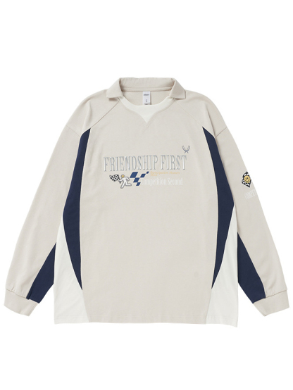 Sporty Chic 3D Print Vintage Retro Long Sleeve Cotton Top T-shirt