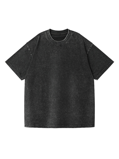 Basic Washed Short-sleeved Cotton T-shirt
