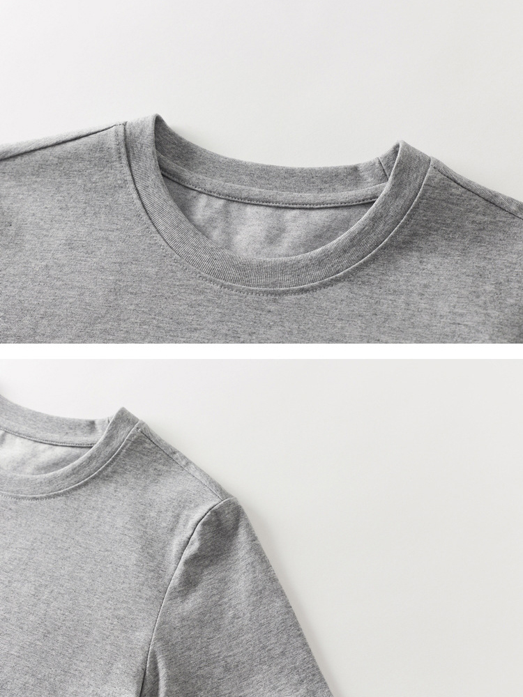 Basic Simple Straight Shoulder Short-sleeve T-shirt For Women