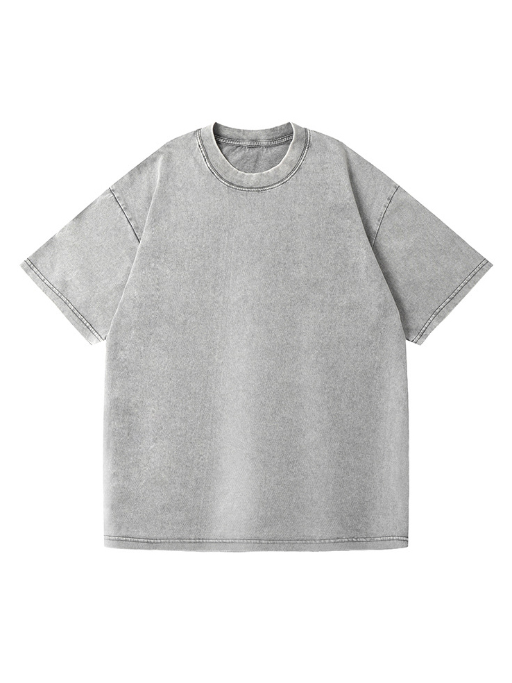 Basic Washed Short-sleeved Cotton T-shirt