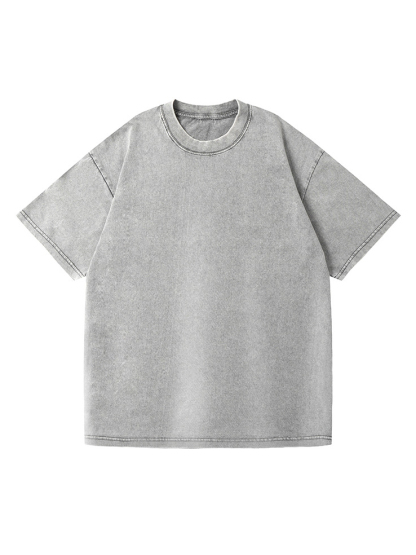 Basic Washed Short-sleeved Cotton T-shirt
