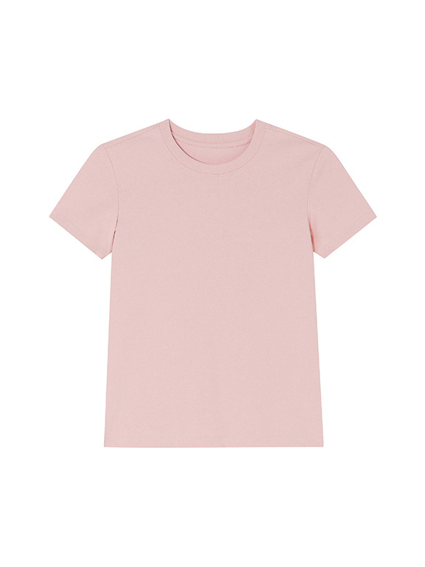 Basic Simple Straight Shoulder Short-sleeve T-shirt For Women