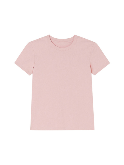 Basic Simple Straight Shoulder Short-sleeve T-shirt For Women