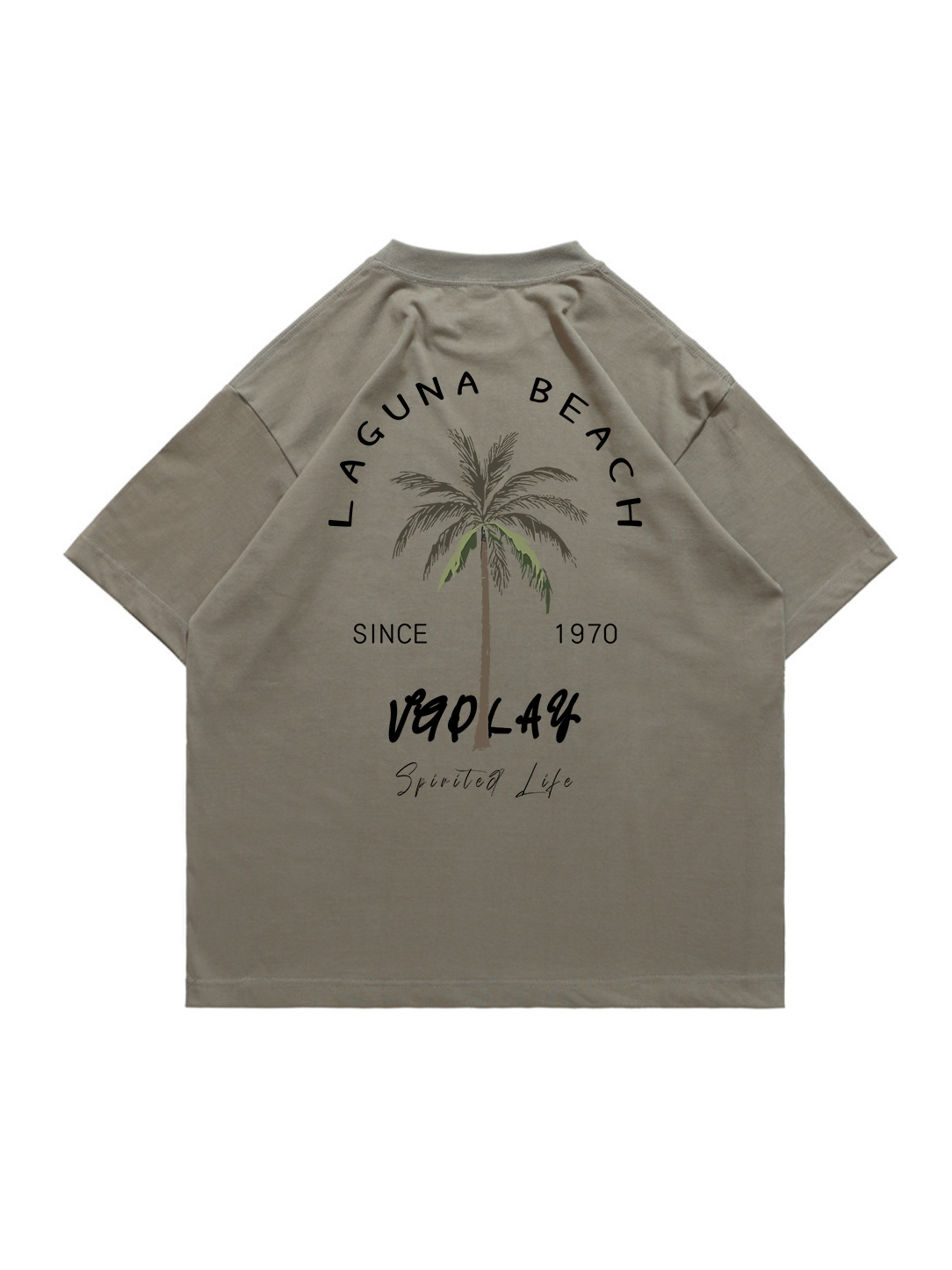 Laguna Beach Printed Short-sleeved Cotton T-shirt