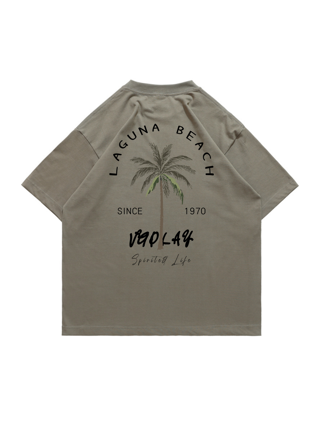 Laguna Beach Printed Short-sleeved Cotton T-shirt