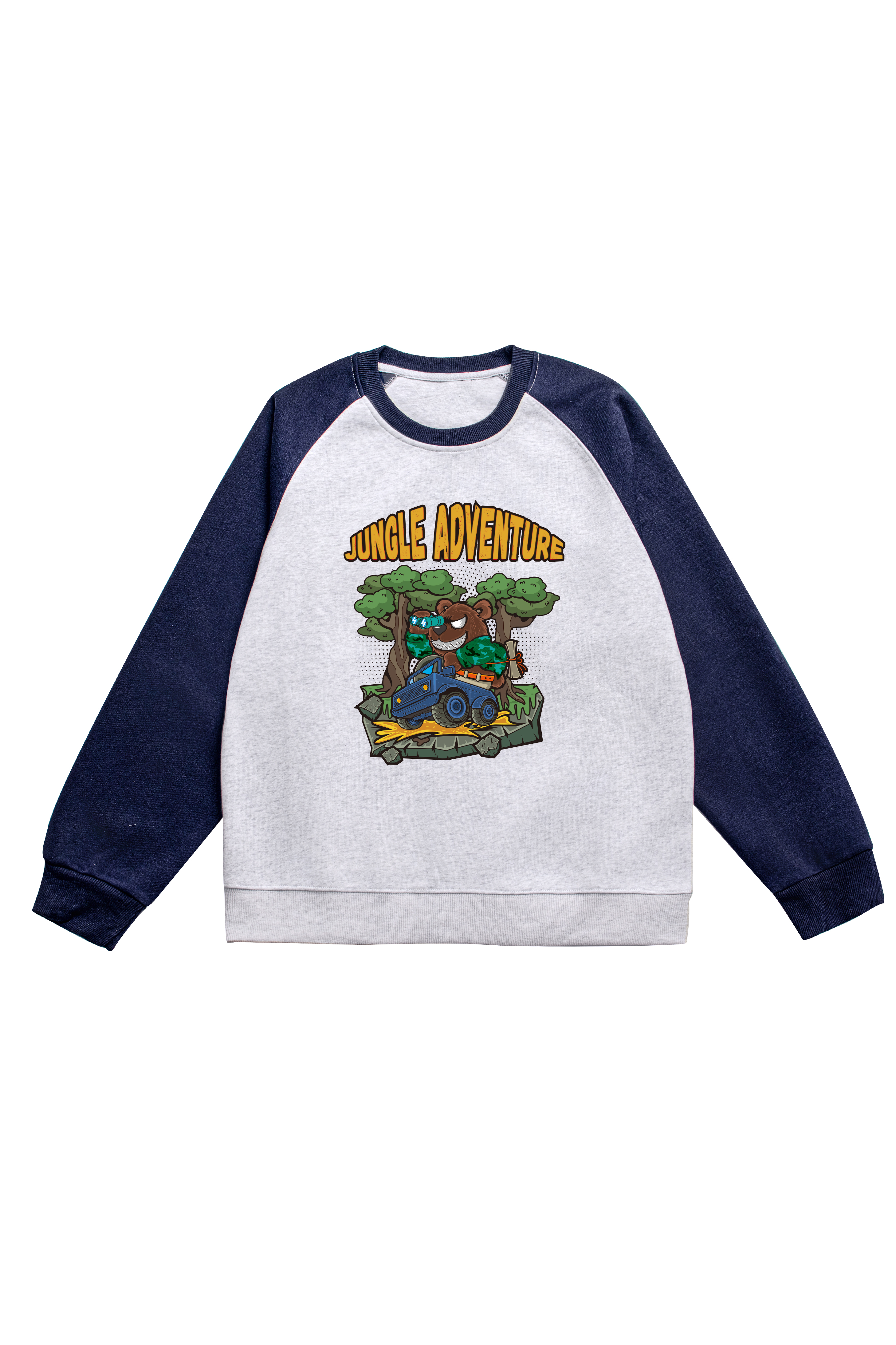 Jungle Adventure Print Long Sleeve Cotton T-Shirt