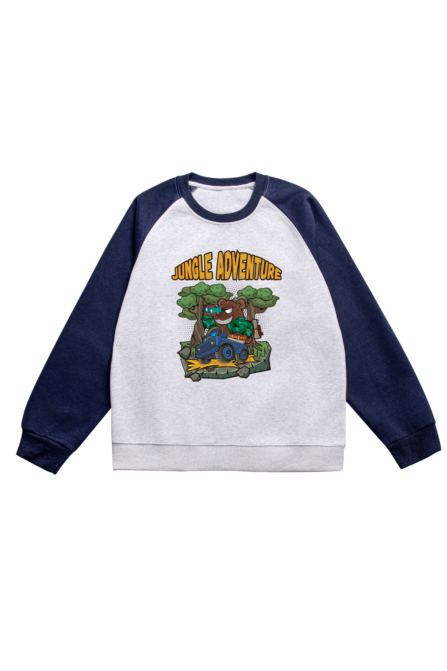 Jungle Adventure Print Long Sleeve Cotton T-Shirt