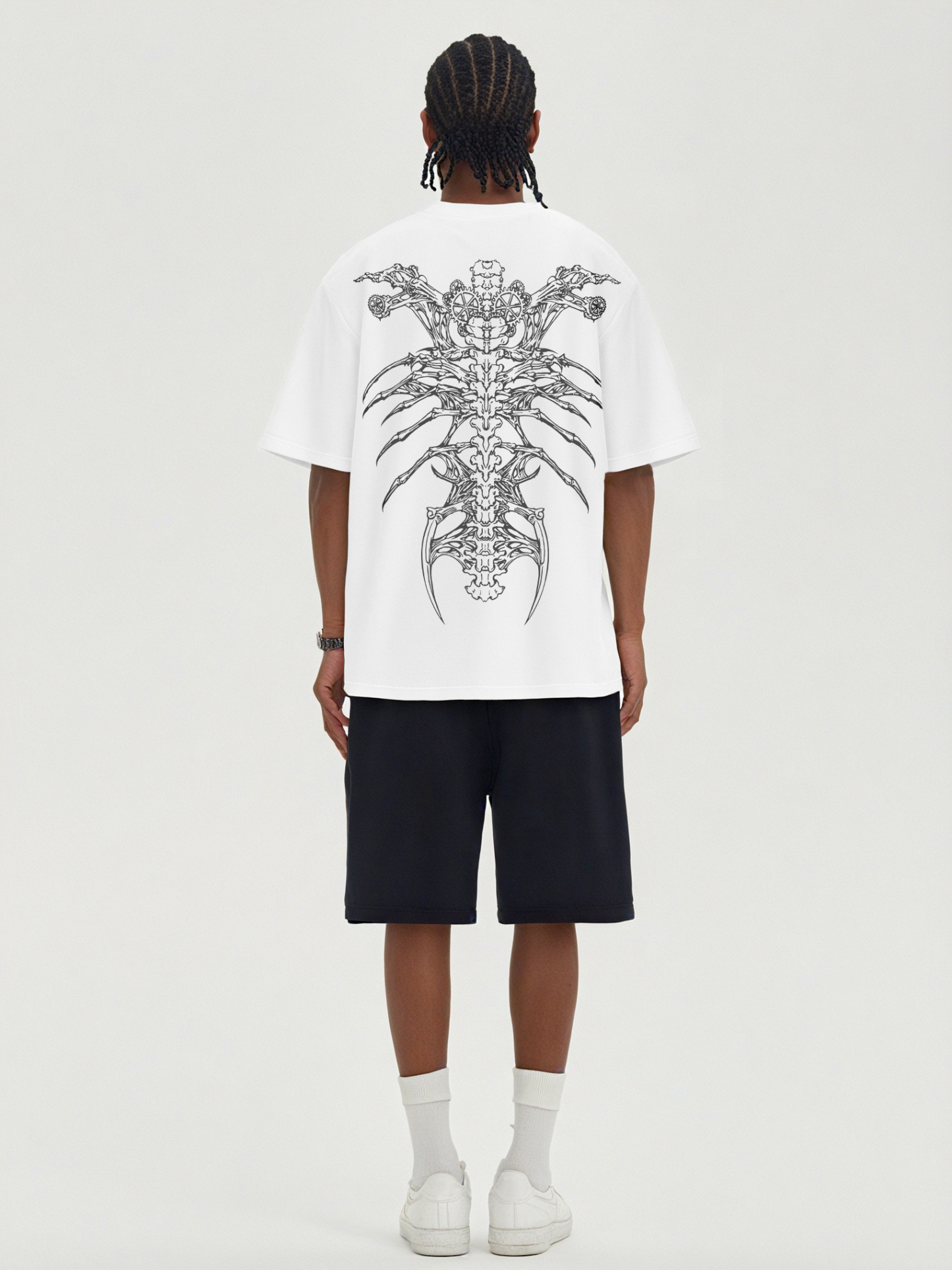 Insect Alien Loose Cropped Tops Short-sleeved Cotton T-shirt