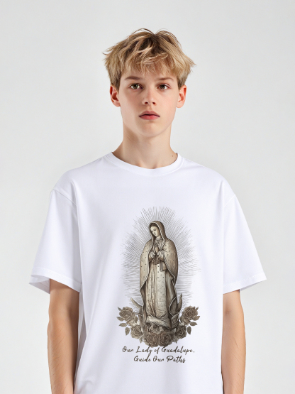 Guide Our Paths Printed Short-sleeved Cotton T-shirt