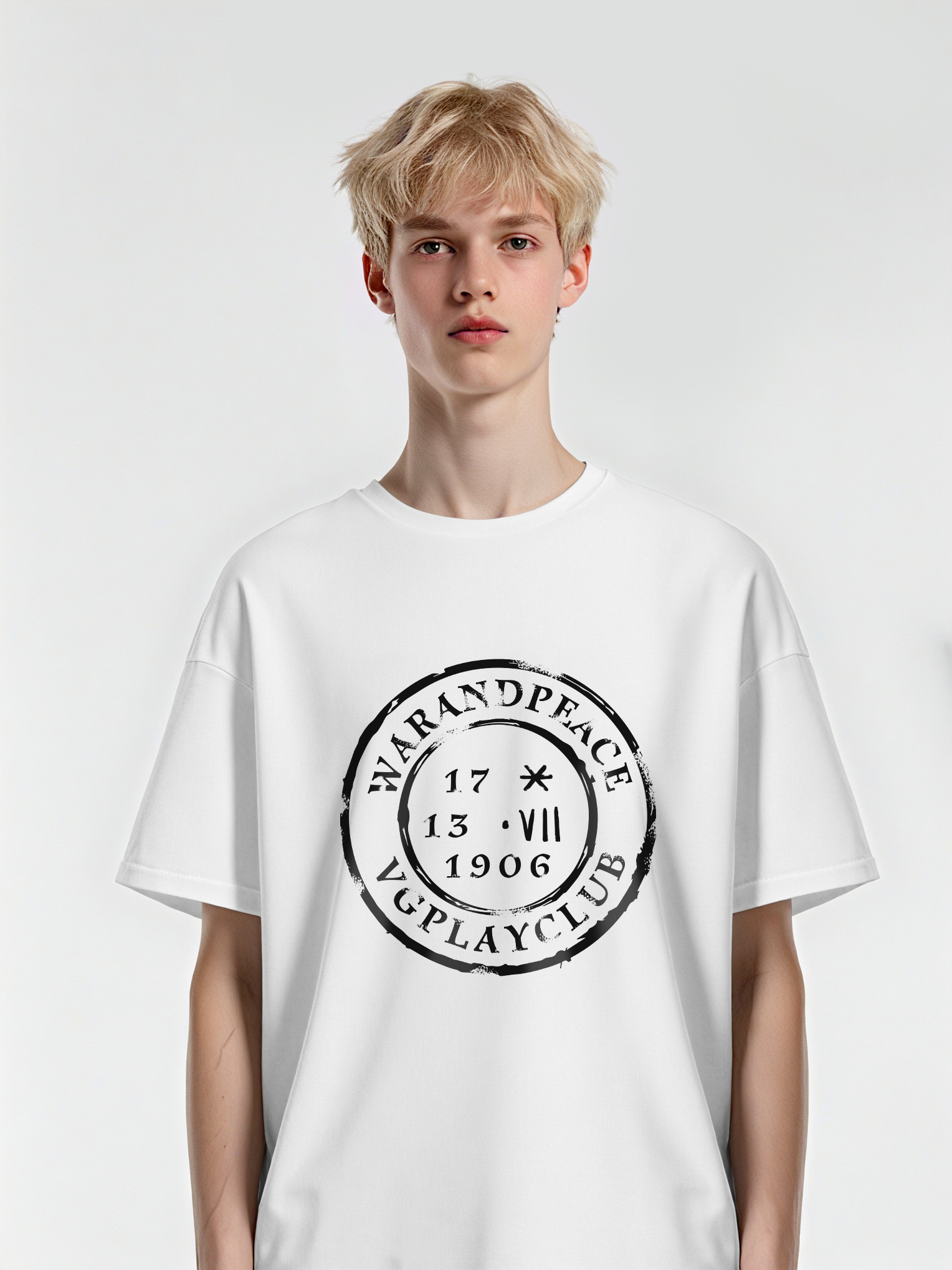 War And Peace Printed Short-sleeved Cotton T-shirt