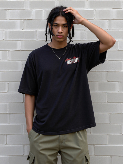 Racing For Dominance Printed Short-sleeved Cotton T-shirt