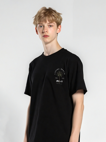 Laguna Beach Printed Short-sleeved Cotton T-shirt