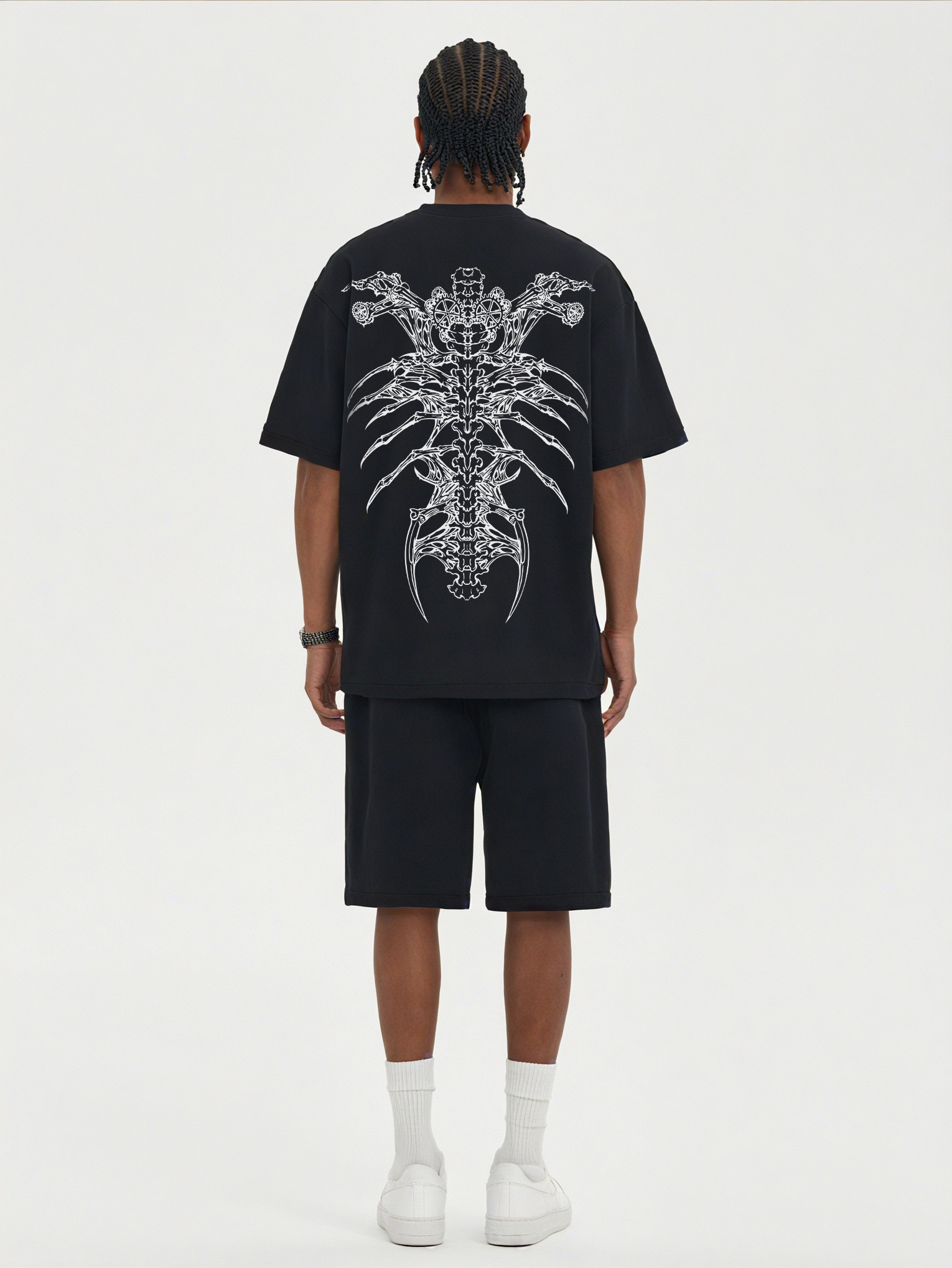 Insect Alien Loose Cropped Tops Short-sleeved Cotton T-shirt