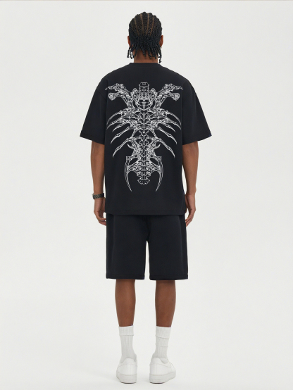 Insect Alien Loose Cropped Tops Short-sleeved Cotton T-shirt