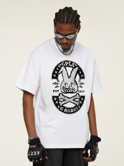 VG Rabbit Printed Short-sleeved Cotton T-shirt