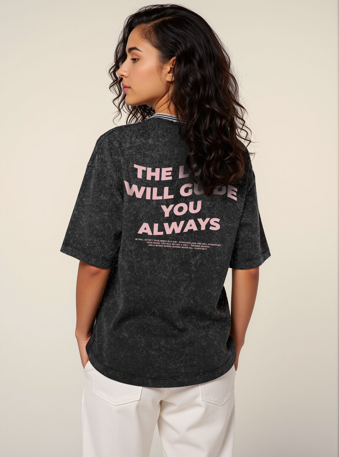 The Lord Printed Short-sleeved Washed Cotton T-shirt