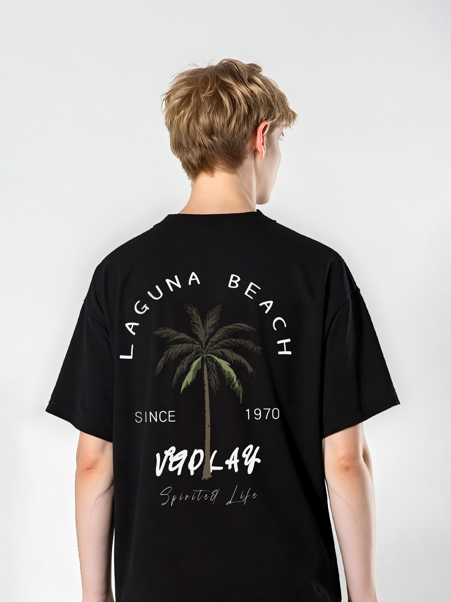 Laguna Beach Printed Short-sleeved Cotton T-shirt
