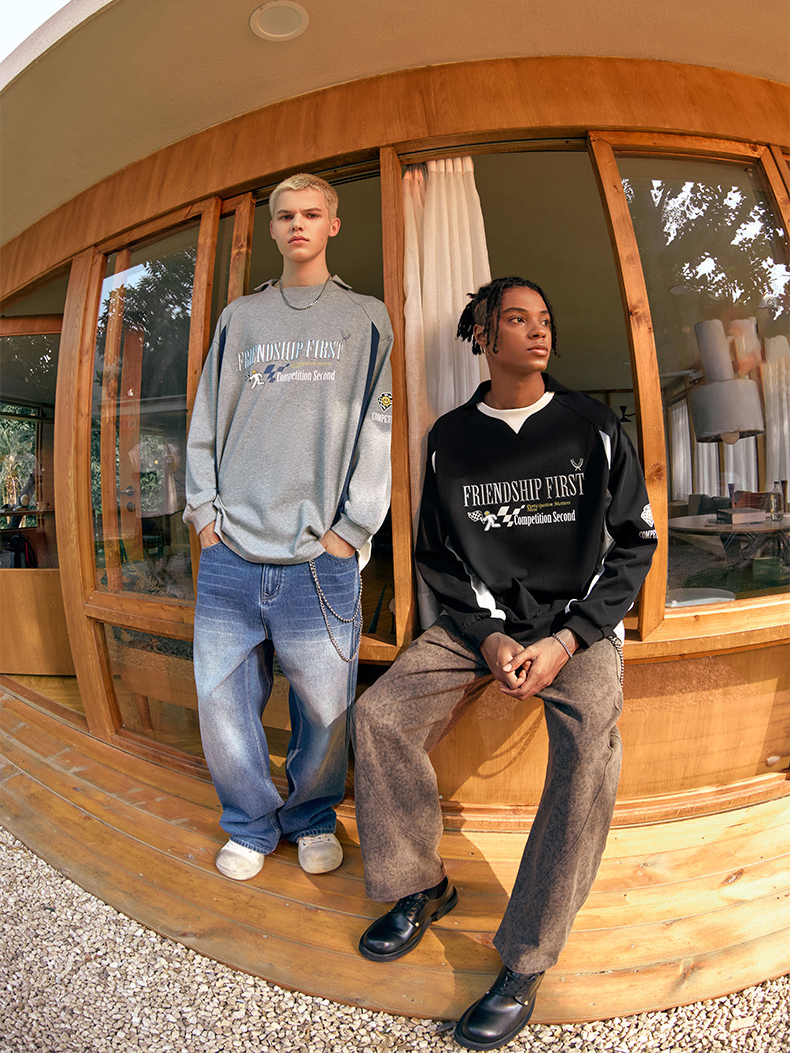 Sporty Chic 3D Print Vintage Retro Long Sleeve Cotton Top T-shirt