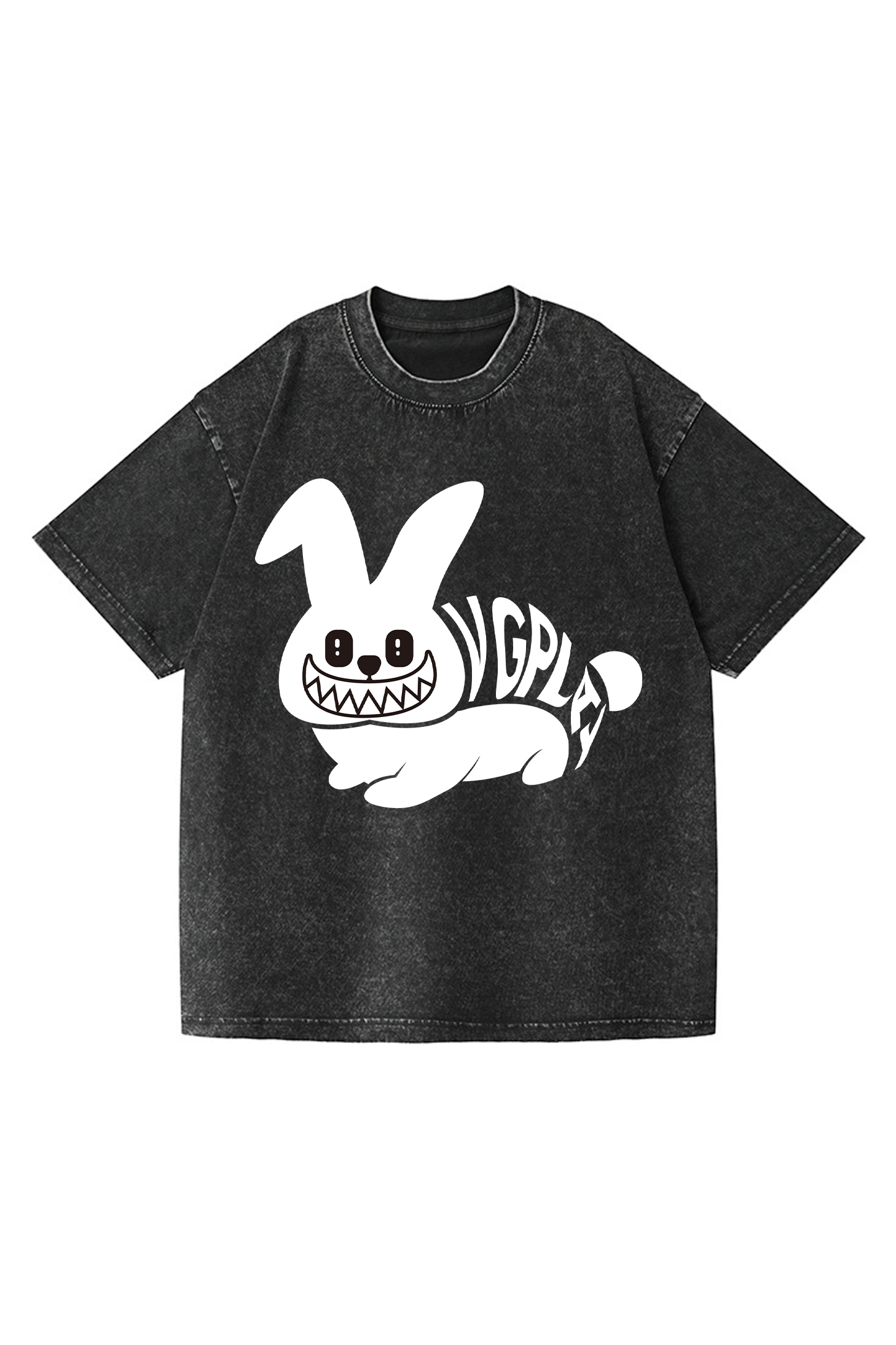 Vgplay Rabbit Printed Short-sleeved Cotton T-shirt