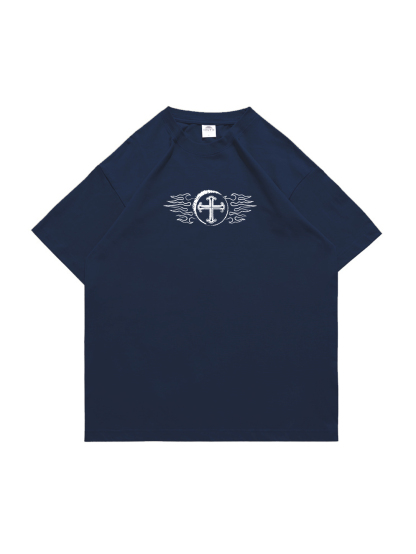 Faith Above All Printed Short-sleeved Cotton T-shirt