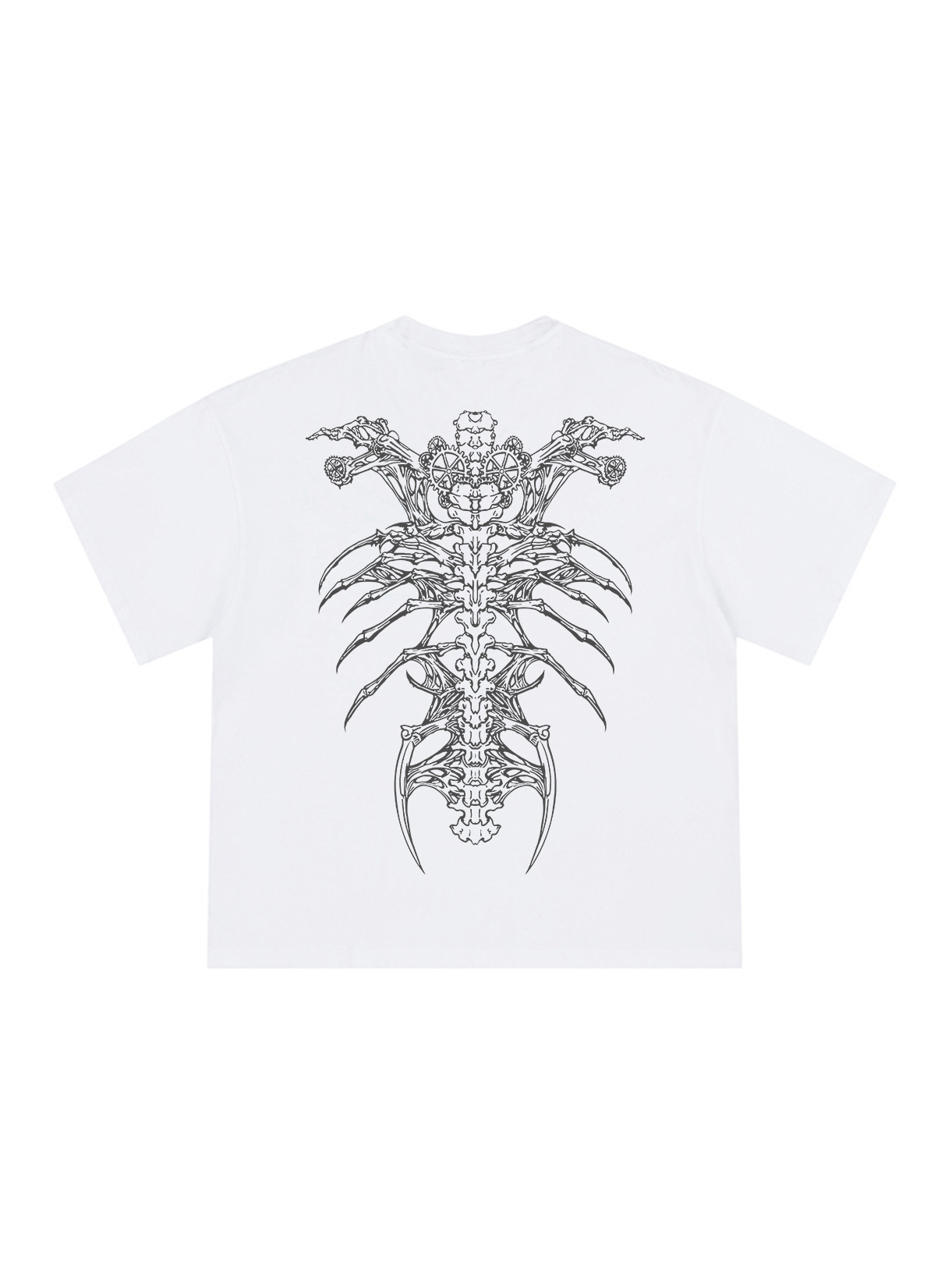 Insect Alien Loose Cropped Tops Short-sleeved Cotton T-shirt