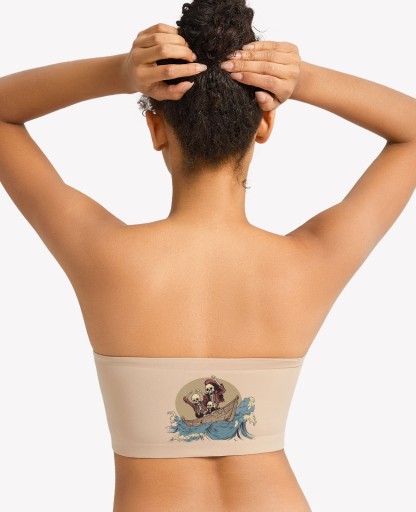 Skeleton Ship Print Tube Top