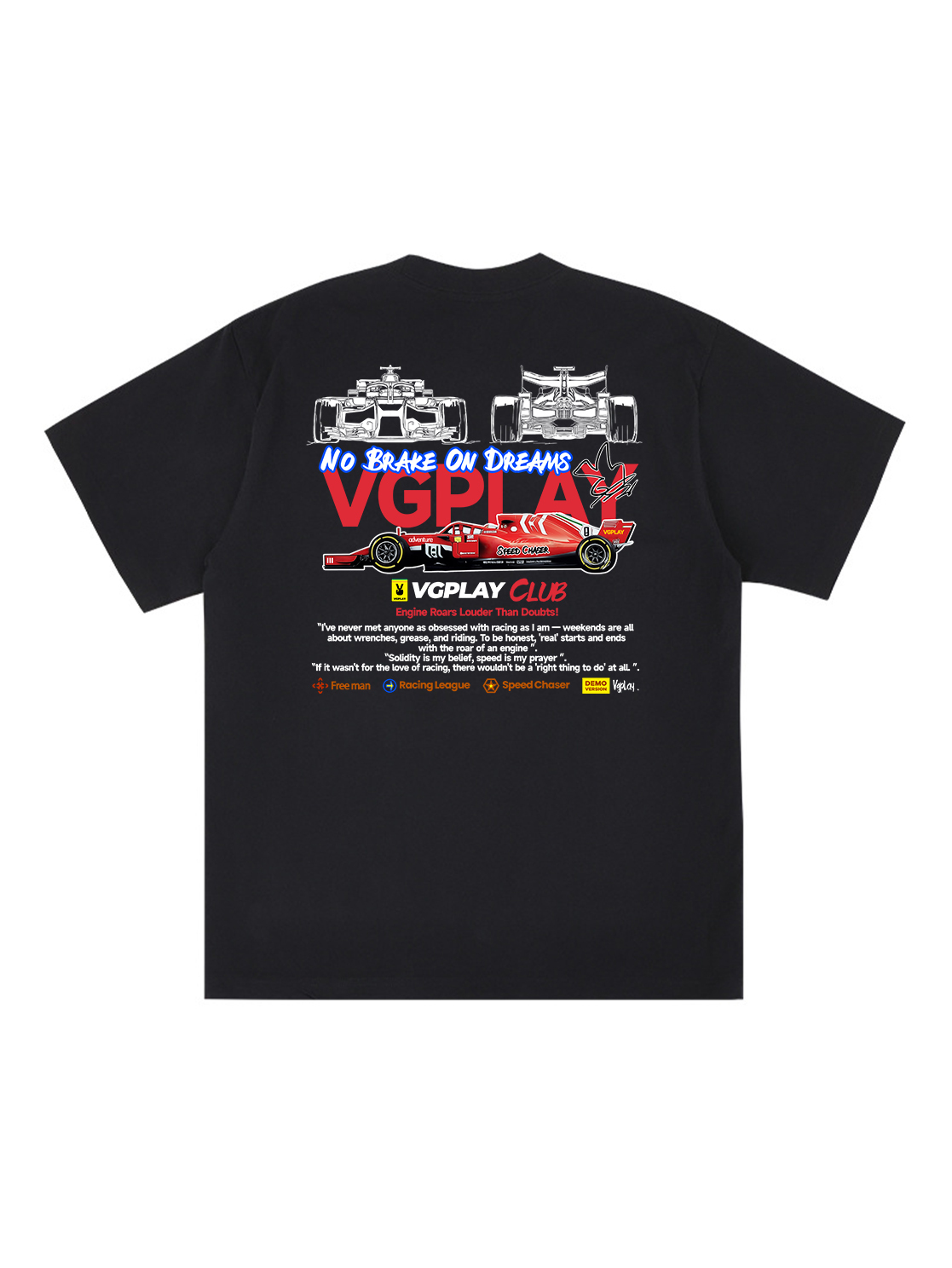 No Break On Dream Printed Short-sleeved Cotton T-shirt