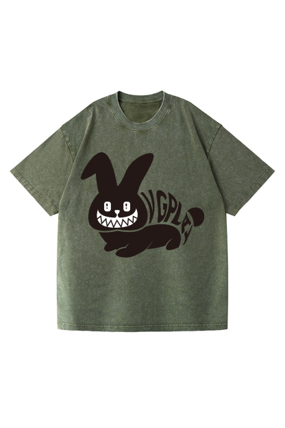 Vgplay Rabbit Printed Short-sleeved Cotton T-shirt