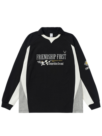 Sporty Chic 3D Print Vintage Retro Long Sleeve Cotton Top T-shirt