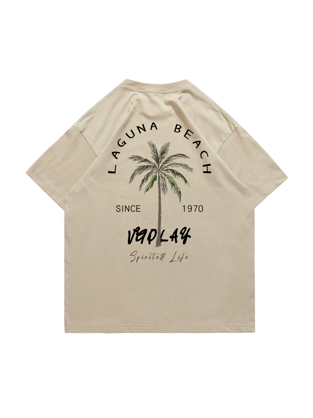 Laguna Beach Printed Short-sleeved Cotton T-shirt