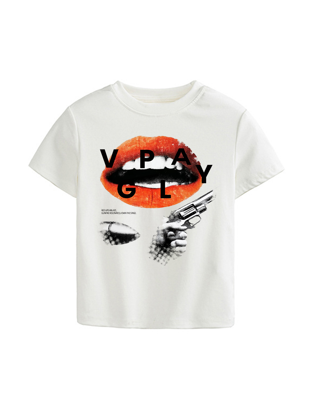 Voice Loaded Printed High Waist Waist-Defining Essential Short-sleeve 