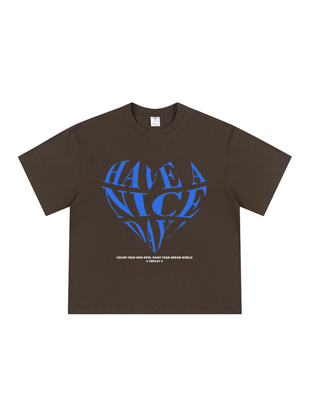 Have A Nice Day Loose Cropped Tops Short-sleeved Cotton T-shirt