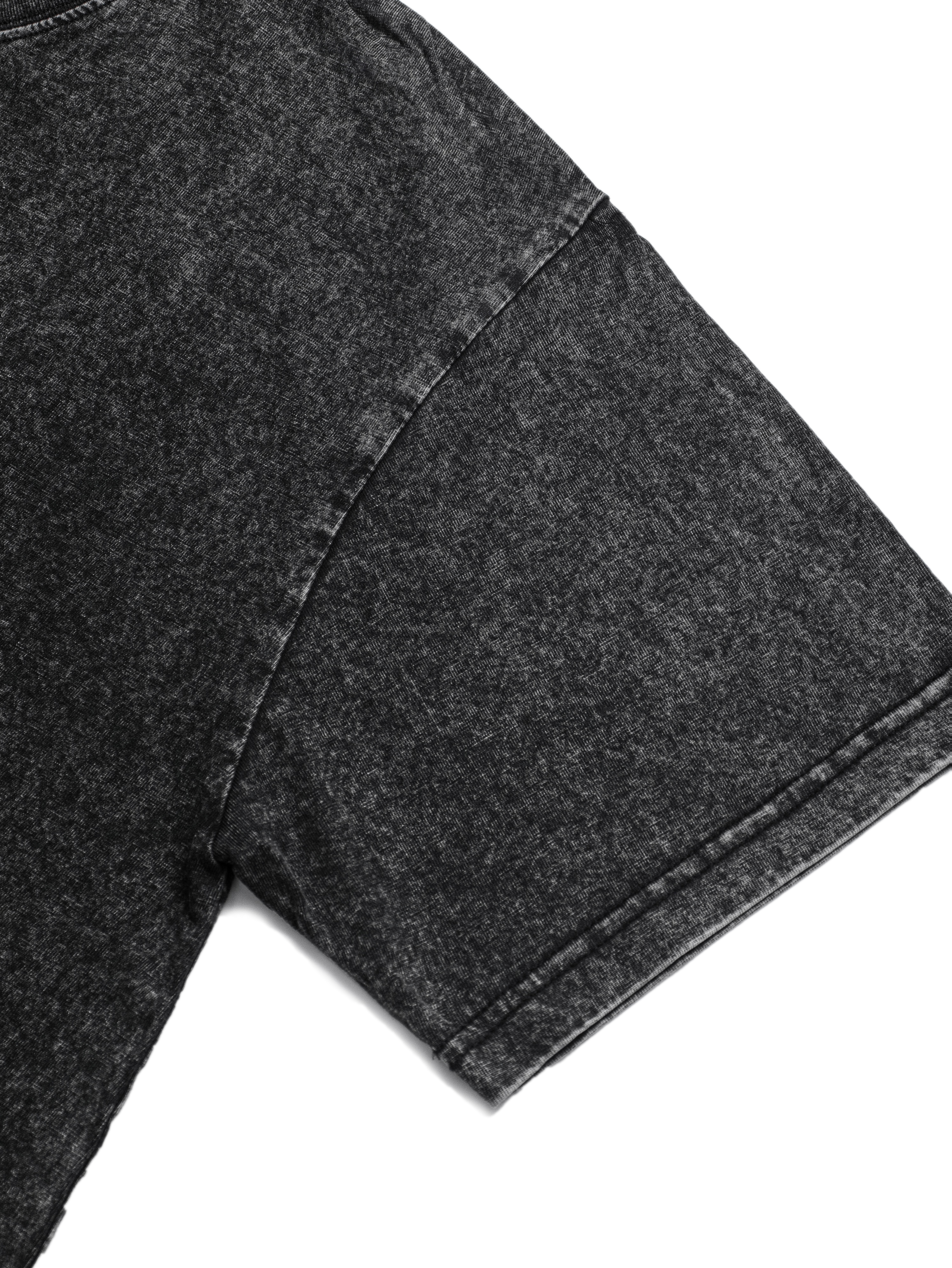 Panda Printed Short-sleeved Washed Cotton T-shirt