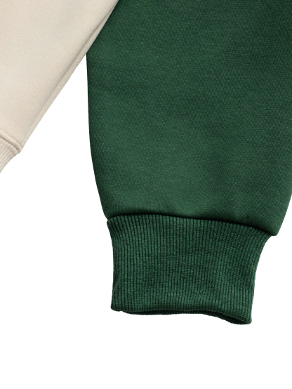 Dog Print Long Sleeve Paneled Cotton T-Shirt