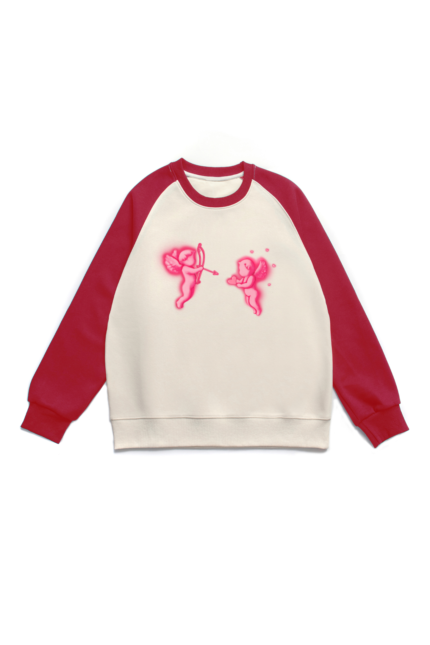 Cupid Love Print Long Sleeve Cotton T-Shirt