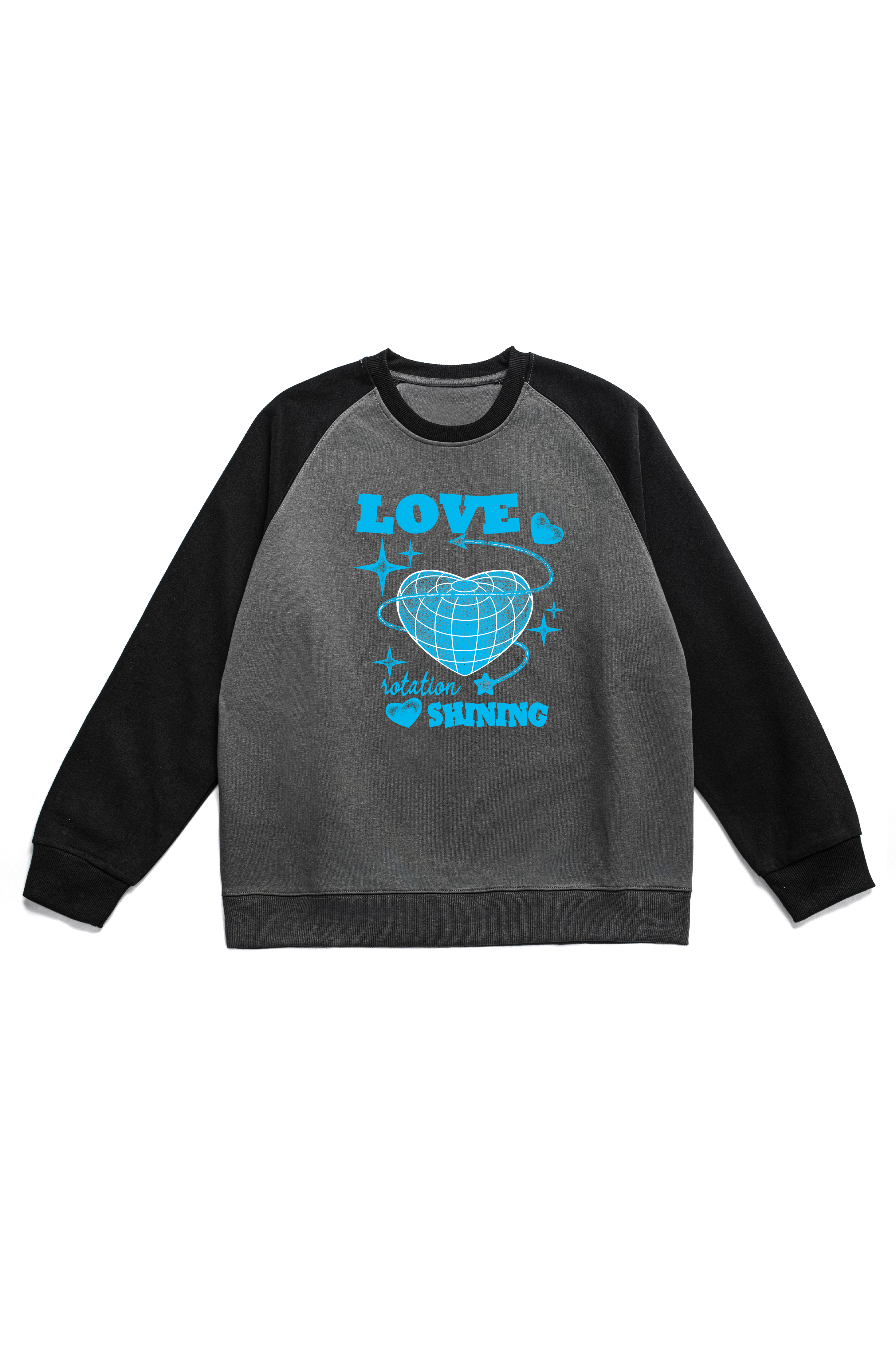 Heart Print Long Sleeve Cotton T-Shirt