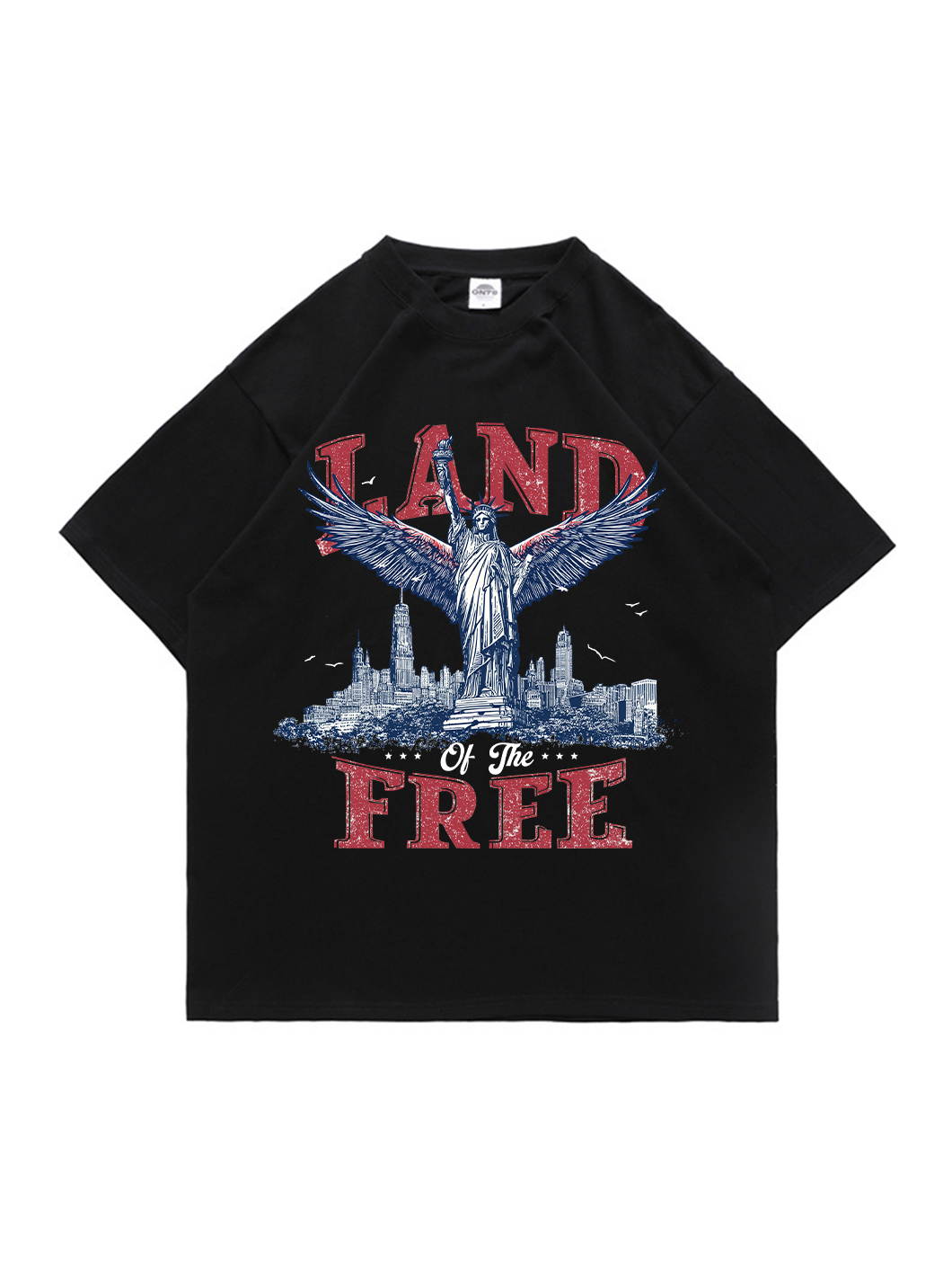 Land Of The Free Printed Short-sleeved Cotton T-shirt