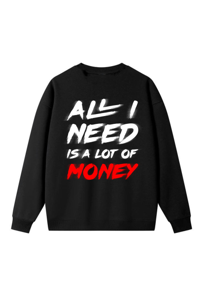 Protect The Bag Print Long-sleeved Cotton T-shirt