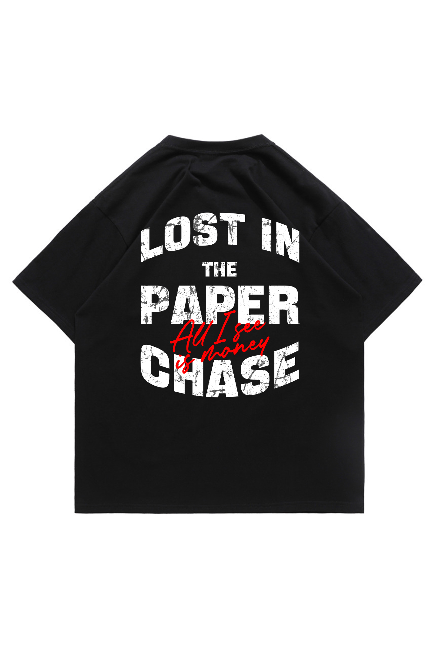 All I See Is Money Printed Short-sleeved Cotton T-shirt