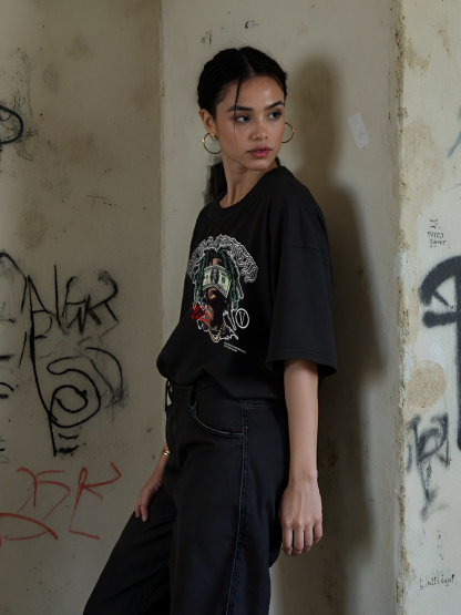 All I See Is Money Printed Short-sleeved Cotton T-shirt