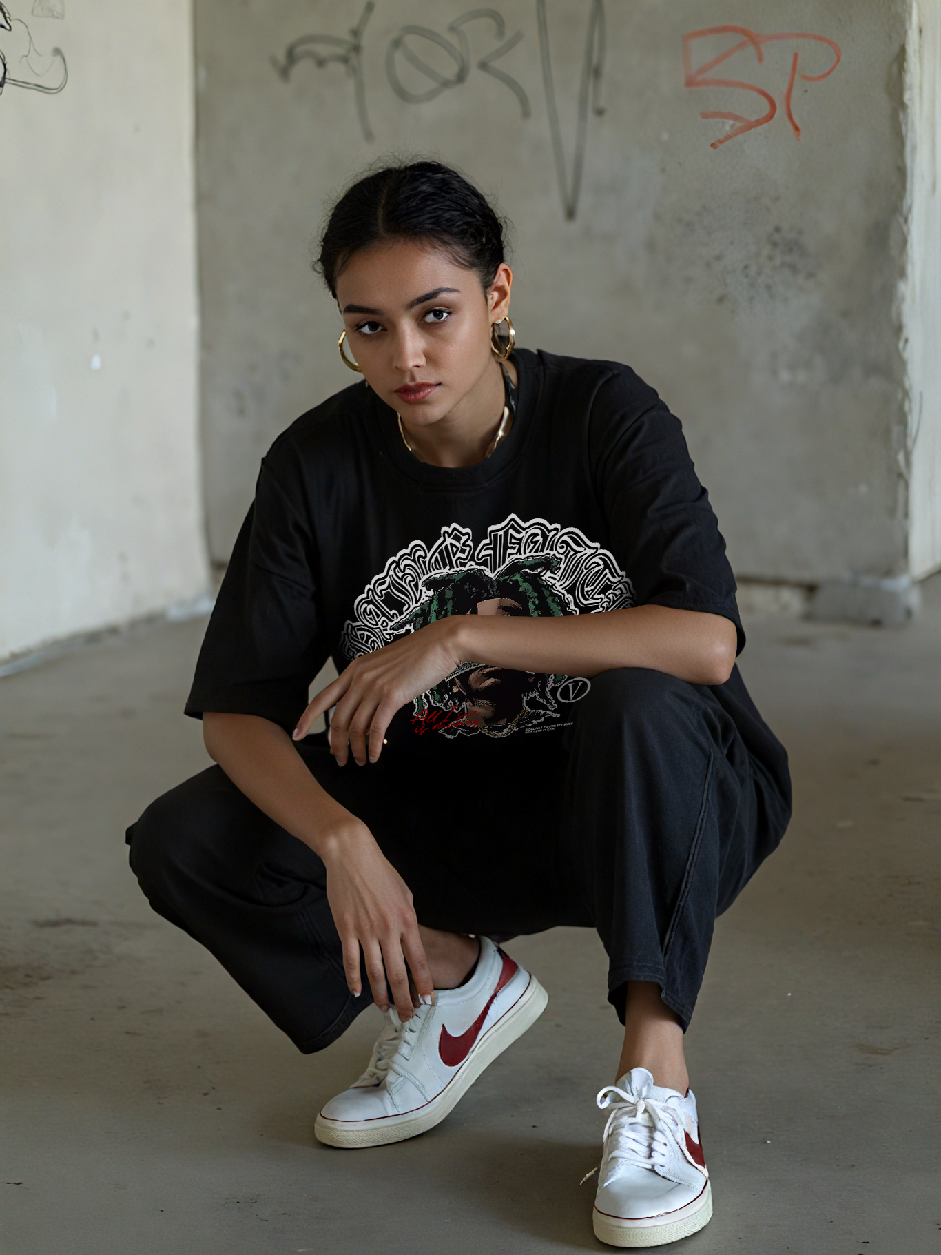 All I See Is Money Printed Short-sleeved Cotton T-shirt