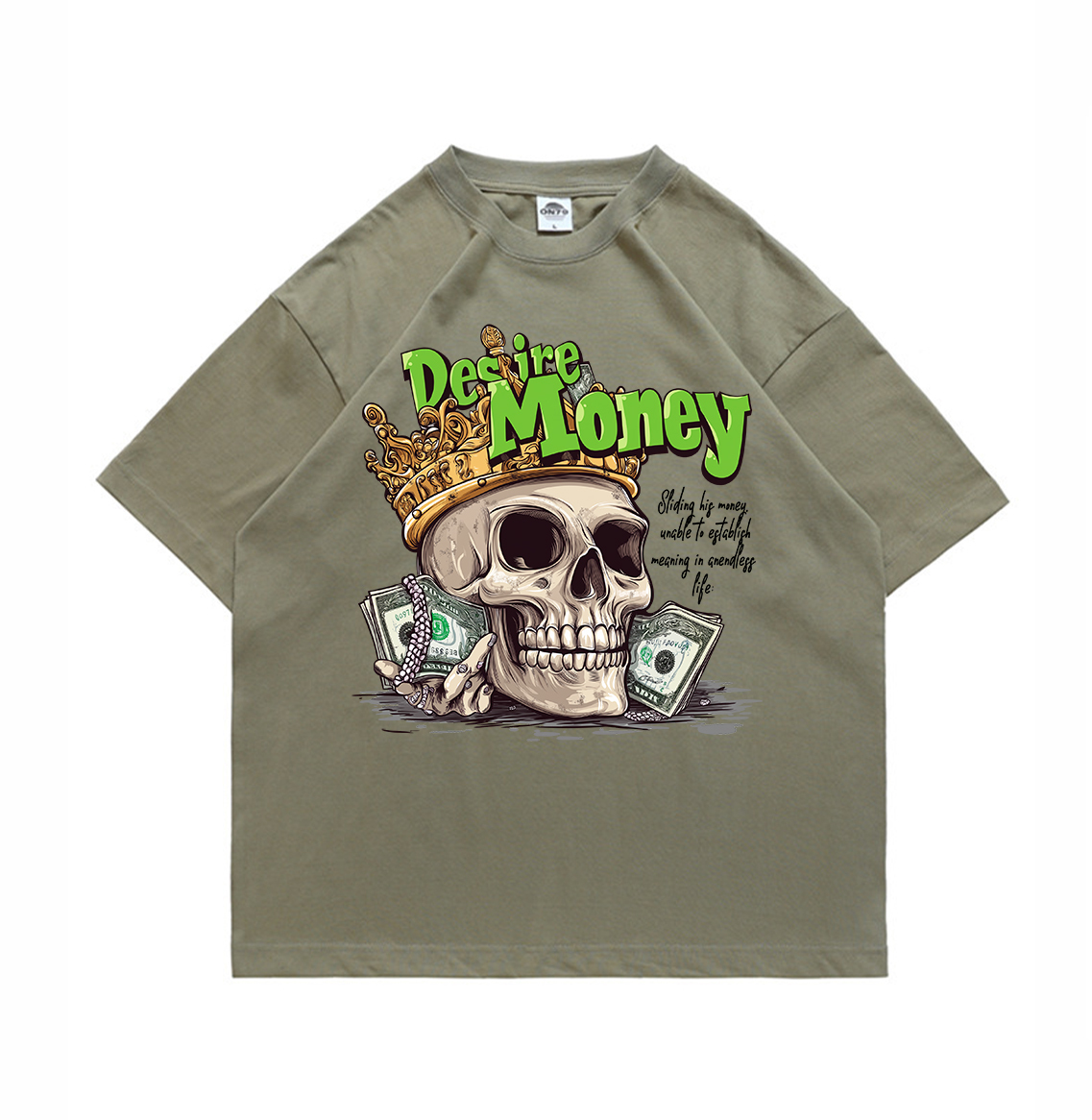 Desire Money Printed Short-sleeved Cotton T-shirt